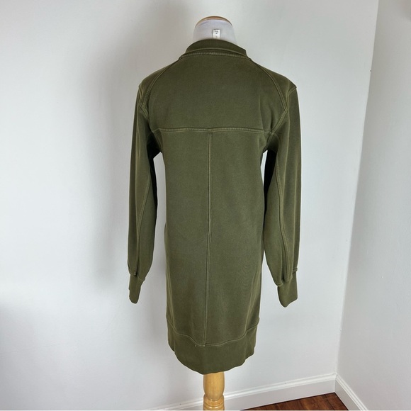 Anthropologie Daily Practice quarter zip sweatshirt Dress Olive Green size XS - Picture 3 of 5